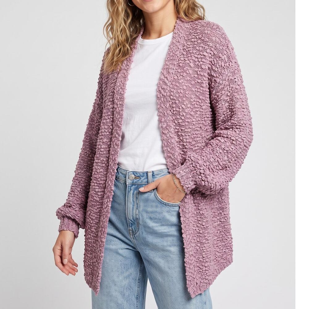 Wild Fable Medium Open Front Popcorn Cardigan Sweater Polyester Acrylic